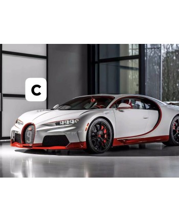 (預訂 Pre-order) HH Model 1/64 Bugatti Chiron Supersport 300 (Resin car model) 限量299台 White and red
