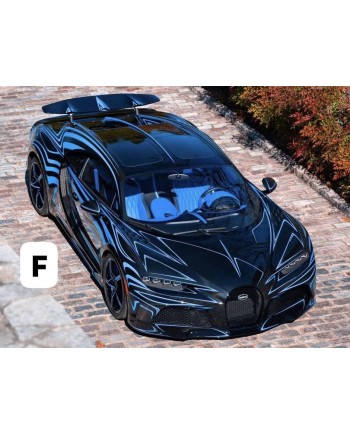 (預訂 Pre-order) HH Model 1/64 Bugatti Chiron Supersport 300 (Resin car model) 限量299台 Black and blue
