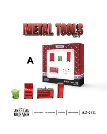 (預訂 Pre-order) American Diorama 1/64 AD-2411 Figure Set: Metal Tools Set B