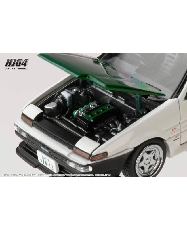 (預訂 Pre-order) HobbyJAPAN 1/64 Toyota SPRINTER TRUENO (AE86) DRIFT KING (Diecast car model) HJ646052DK : White