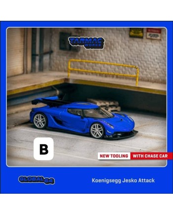 (預訂 Pre-order) Tarmac 1/64 T64G-TL052-BL Koenigsegg Jesko Attack Blue (Diecast car model)