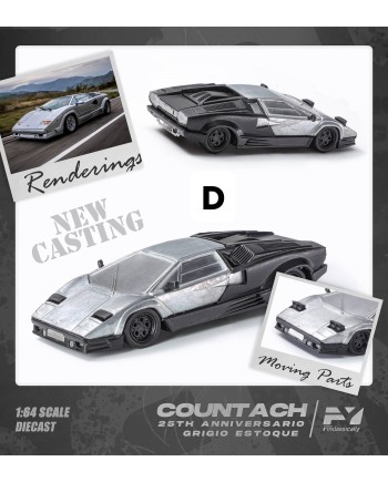 (預訂 Pre-order) Finclassically 1/64 (Diecast car model) 限量799台 Countach 25th Anniversary Edition Silver