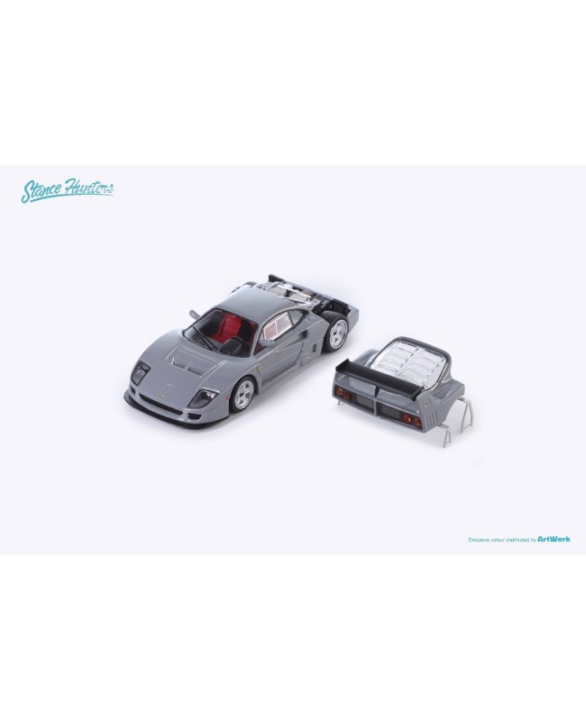 (預訂 Pre-order) Stance Hunters SH 1:64 Classic supercar series F40 LM (Diecast car model) 限量399台 Grey