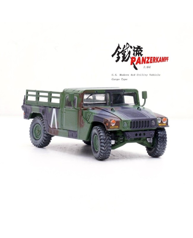 (預訂 Pre-order) Panzerkampf 1/64 HumveeHMMWV Tow MissileCarrier version (Diecast car model) 12503AA: Green (8th Battalion)