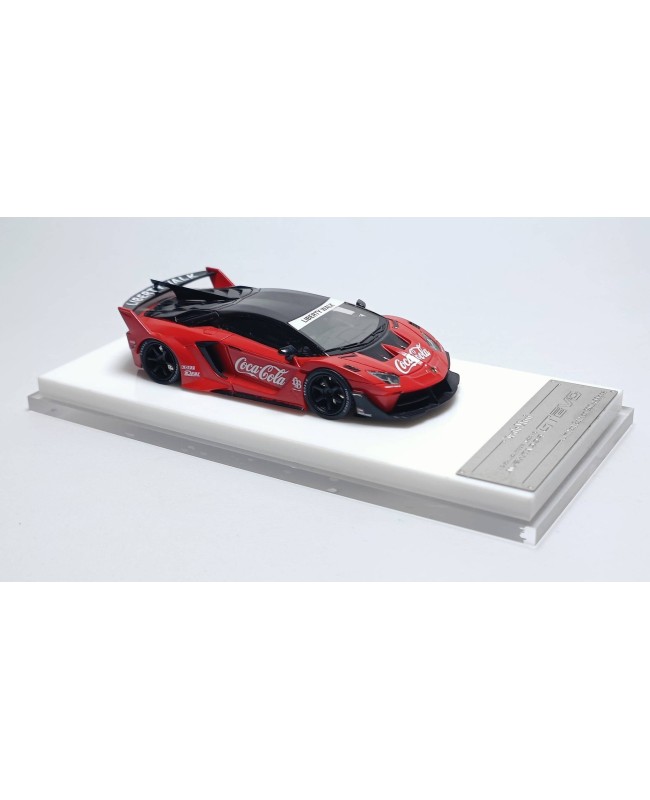 (預訂 Pre-order) ScaleMini 1/64 LB-Silhouette Works Aventador GT EVO Red Coca-Cola Livery (Resin car model) 限量499台
