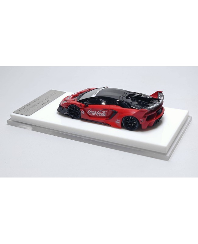 (預訂 Pre-order) ScaleMini 1/64 LB-Silhouette Works Aventador GT EVO Red Coca-Cola Livery (Resin car model) 限量499台