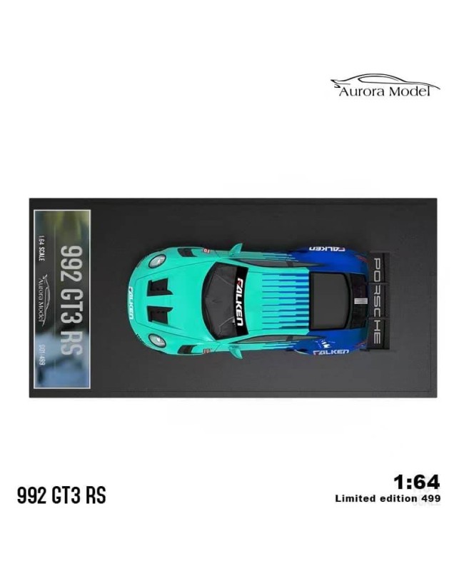 (預訂 Pre-order) AM  Aurora 1/64 Porsche 992 GT3 RS (Diecast car model) 限量499台 Falken 普通版