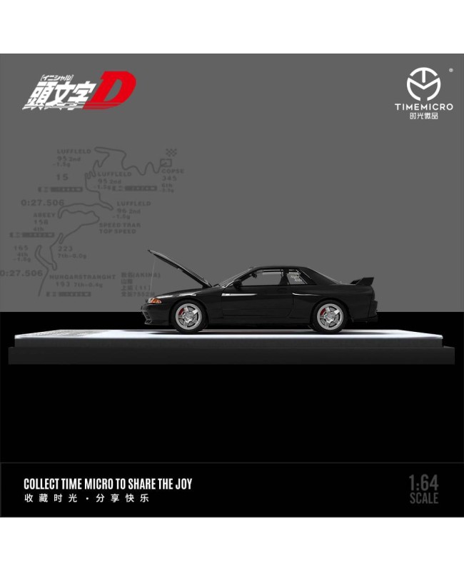 (預訂 Pre-order) TimeMicro 1/64 Nissan Gtr32 Initial D comic version (Diecast car model) 限量999台 黑色素版 TM644126