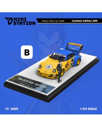 (預訂 Pre-order) Mini Station 1:64 RWB964 (Diecast car model) Vegeta Figurine ver