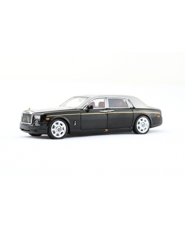 (預訂 Pre-order) DCM 1/64 Rolls-Royce Phantom 7th generation (Diecast car model) 限量299台 Black Kirsch / Premiere Silver