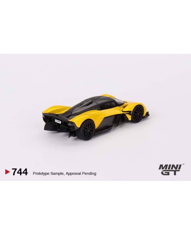 (預訂 Pre-order) MINI GT 1/64 MGT00744-L Aston Martin Valkyrie  Sunburst  Yellow LHD (Diecast car model)