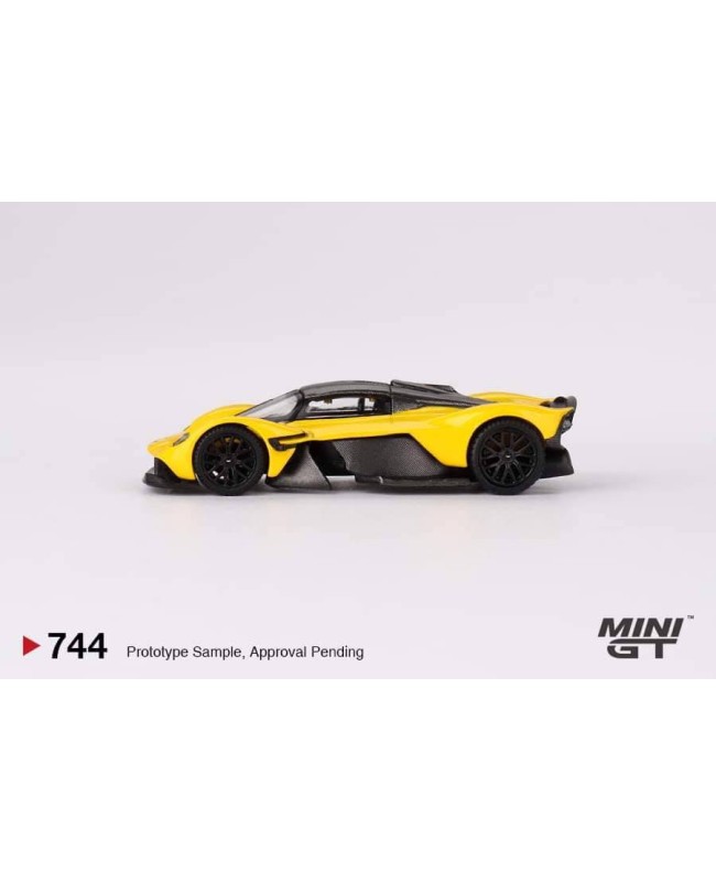 (預訂 Pre-order) MINI GT 1/64 MGT00744-L Aston Martin Valkyrie  Sunburst  Yellow LHD (Diecast car model)