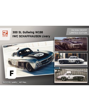 (預訂 Pre-order) DCM 1/64 300SL Gullwing W198 (Diecast car model) IWC SCHAFFHAUSEN Livery