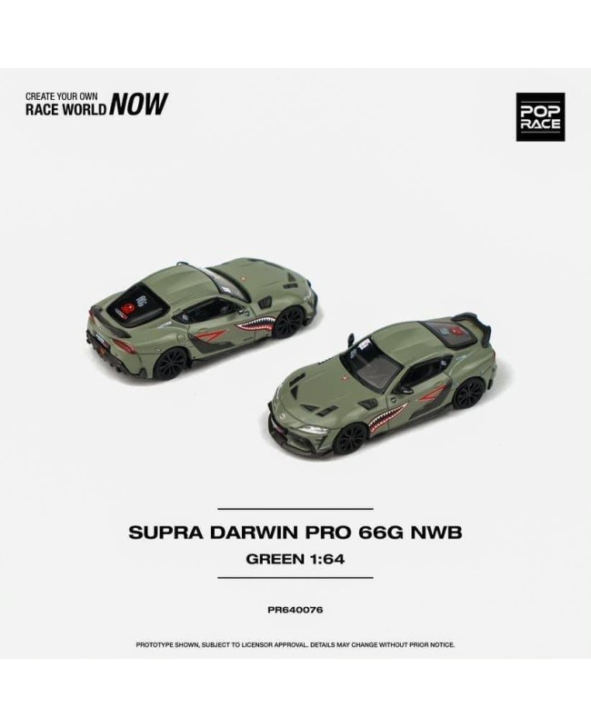 (預訂 Pre-order) POPRACE 1/64 PR640076 DARWIN PRO 66G NWB SUPRA (Diecast car model)