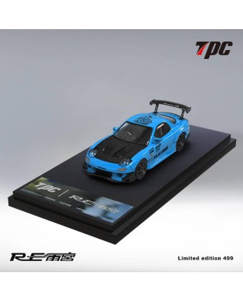 (預訂 Pre-order) TPC 1/64 Mazda RX7 (Diecast car model) 限量499台 藍色碳蓋普通版
