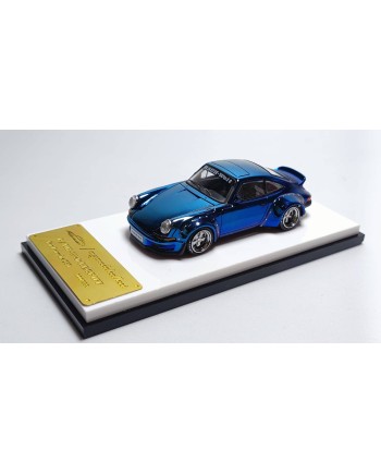 (預訂 Pre-order) MC 1/64 RWB930 Chrome Blue ducktail (Diecast car model)