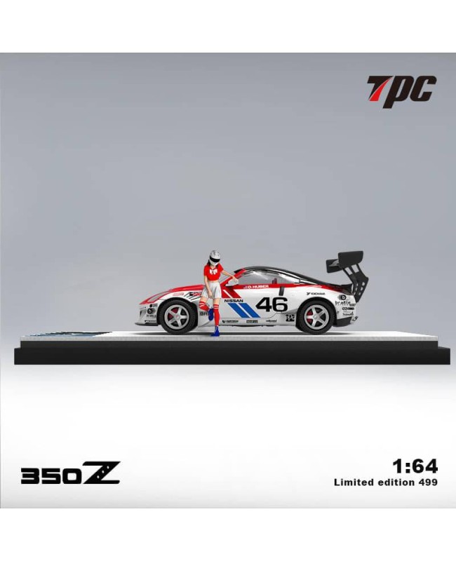 (預訂 Pre-order) TPC 1/64 Nissan 350Z Red White #46 (Diecast car model) 限量499台 人偶版