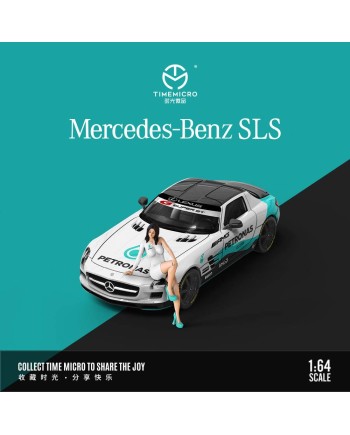 (預訂 Pre-order) TimeMicro 1:64 Mercedes-Benz SLS PETRONAS LIVERY (Diecast car model) 限量999台 人偶版