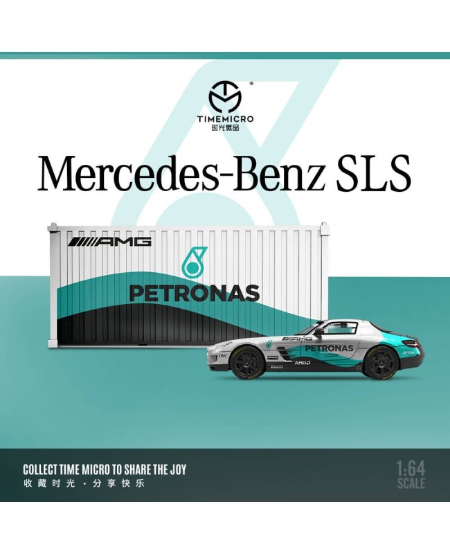 (預訂 Pre-order) TimeMicro 1:64 Mercedes-Benz SLS PETRONAS LIVERY (Diecast car model) 限量999台 集裝箱套裝 (集裝箱*1，普通版車*1)