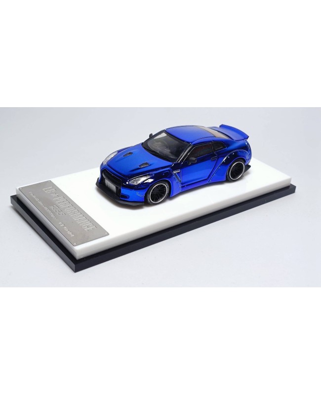 (預訂 Pre-order) oldtime model 1/64 LB GTR R35 Chrome Blue ducktail (Diecast car model)