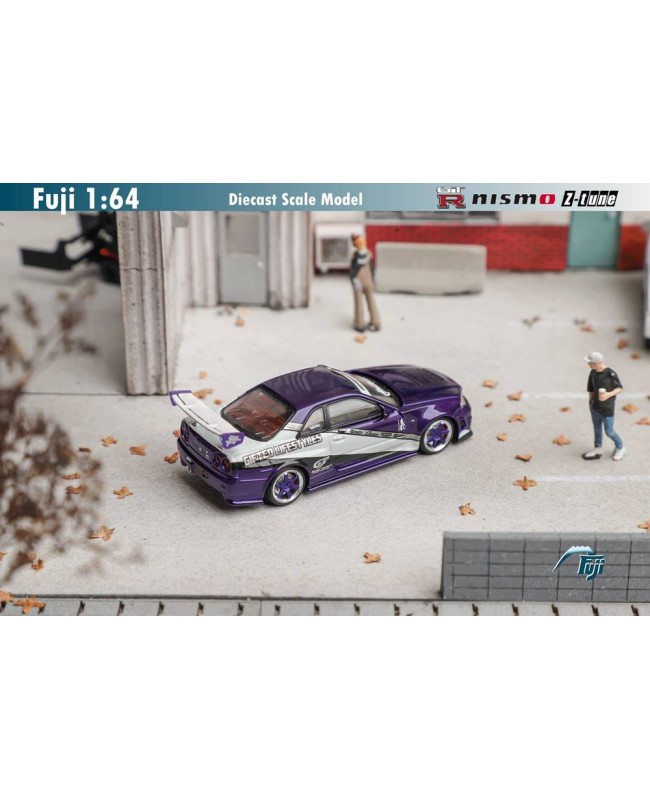 (預訂 Pre-order) Fuji 1:64 Skyline GT-R R34 Nismo Z-Tune (Diecast car model) 限量999台 Gifted Purple 透明紫 (銀間高翼)