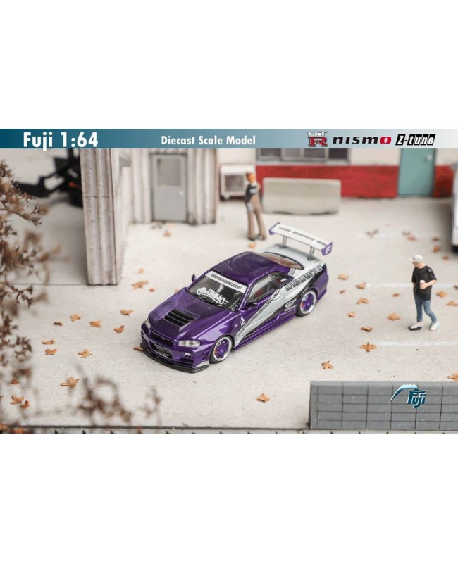 (預訂 Pre-order) Fuji 1:64 Skyline GT-R R34 Nismo Z-Tune (Diecast car model) 限量999台 Gifted Purple 透明紫 (銀間高翼)
