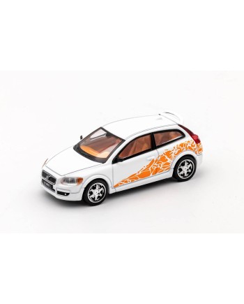 (預訂 Pre-order) DCT 1/64 Volvo C30 (Diecast car model) White (orange flower) LL-017-115