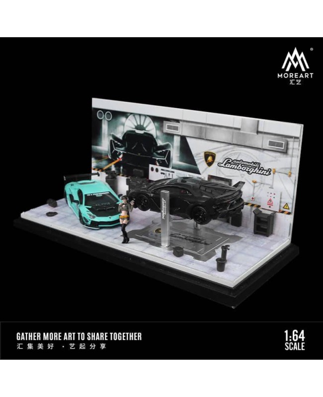(預訂 Pre-order) MoreArt 1/64 AUTOMOBILE REPAIR WORKSHOP Lamborghini MO901208
