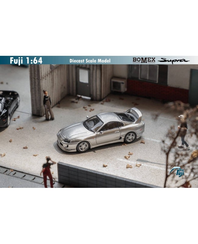 (預訂 Pre-order) Fuji 1/64 Supra RZ 4th generation Mk4 A80 (JZA80), Bomex V1 modified version (Diecast car model) 限量599台 Silver 亮銀