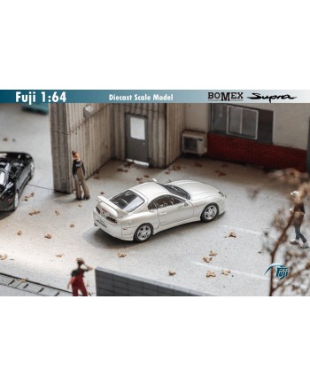 (預訂 Pre-order) Fuji 1/64 Supra RZ 4th generation Mk4 A80 (JZA80), Bomex V1 modified version (Diecast car model) 限量599台 Pearl White 珠光白