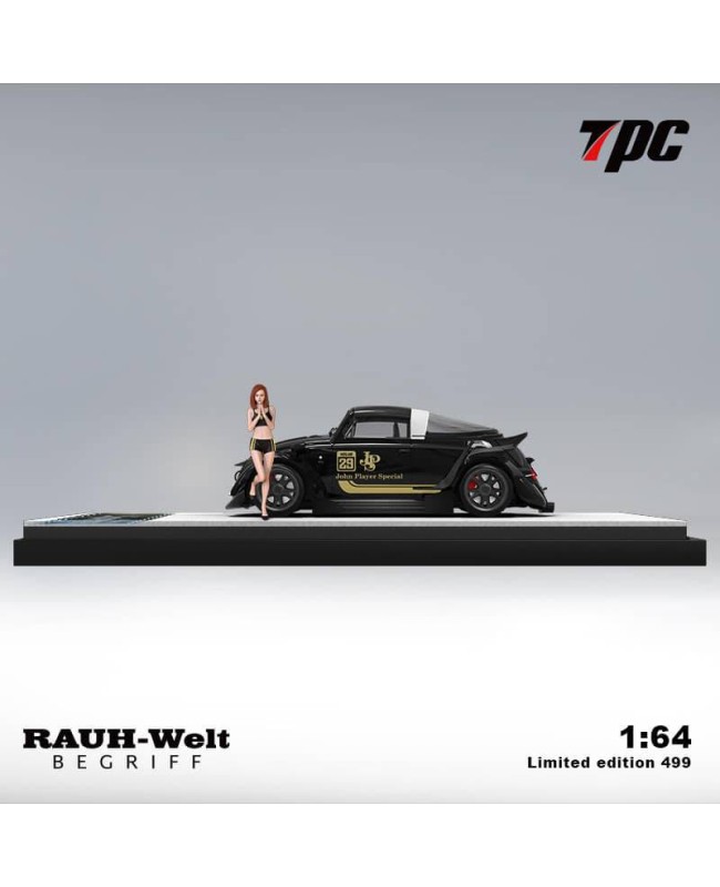 (預訂 Pre-order) TPC 1:64 RWB modified Volkswagen Beetle black gold JPS (Diecast car model) 限量499台 人偶版