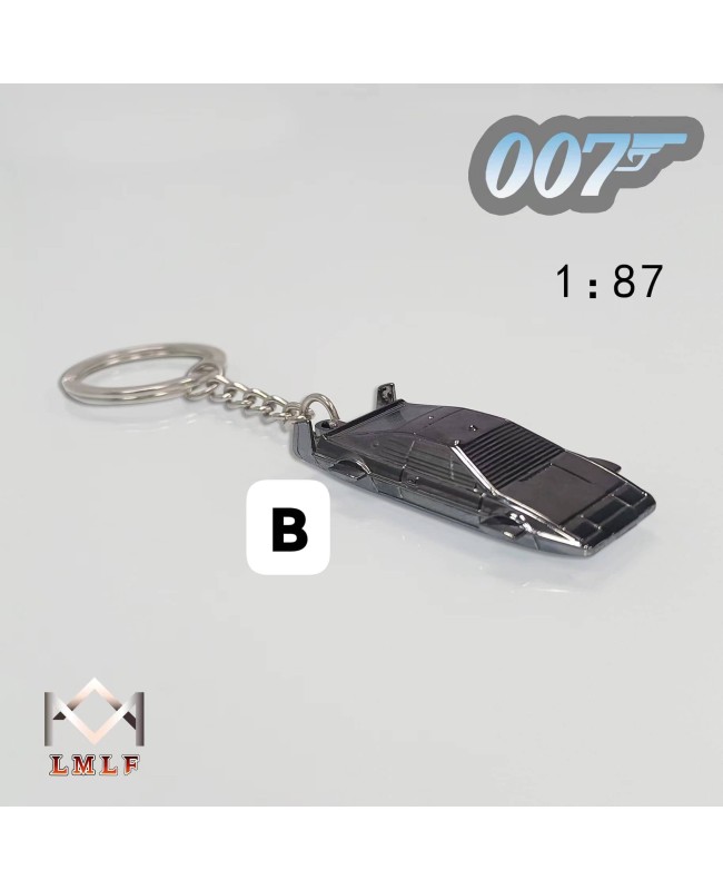 (預訂 Pre-order) LMLF 1/87 007 Movie Series Lotus Esprit Keychain (Diecast car model) Chrome Gun Grey