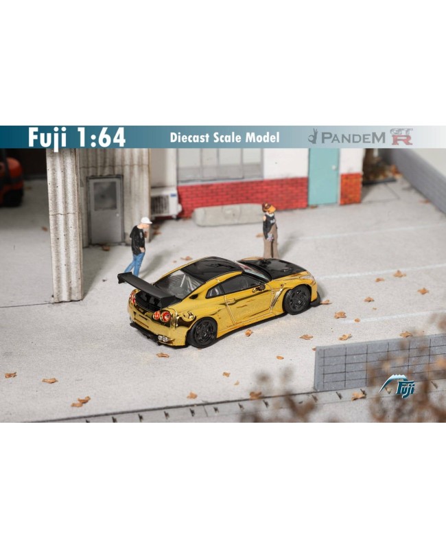 (預訂 Pre-order) Fuji 1/64 Pandem GT-R R35 Rocket Bunny (Diecast car model) 限量599台 Chrome Gold-Black