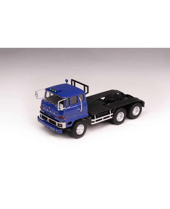 (預訂 Pre-order) DD Models 1/64 Mitsubishi Fuso FV High Cab Tractor Car Transport Trailer Set (Diecast car model) Blue tractor/blue trailer