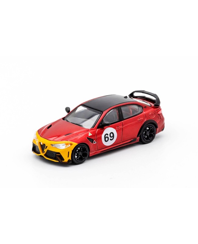(預訂 Pre-order) DCT 1/64 Alfa Romeo Juliet GTAm (Diecast car model) Wine Red (racing version) #69 LL-011-43