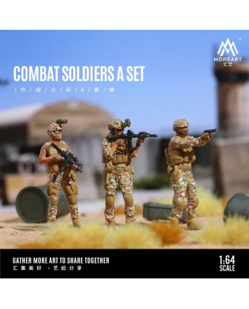 (預訂 Pre-order) MoreArt 1:64 COMBAT SOLDIERS A SET MO223007