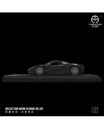 (預訂 Pre-order) TimeMicro 1:64 Porsche 918 (Diecast car model) Plain color - Black TM643519