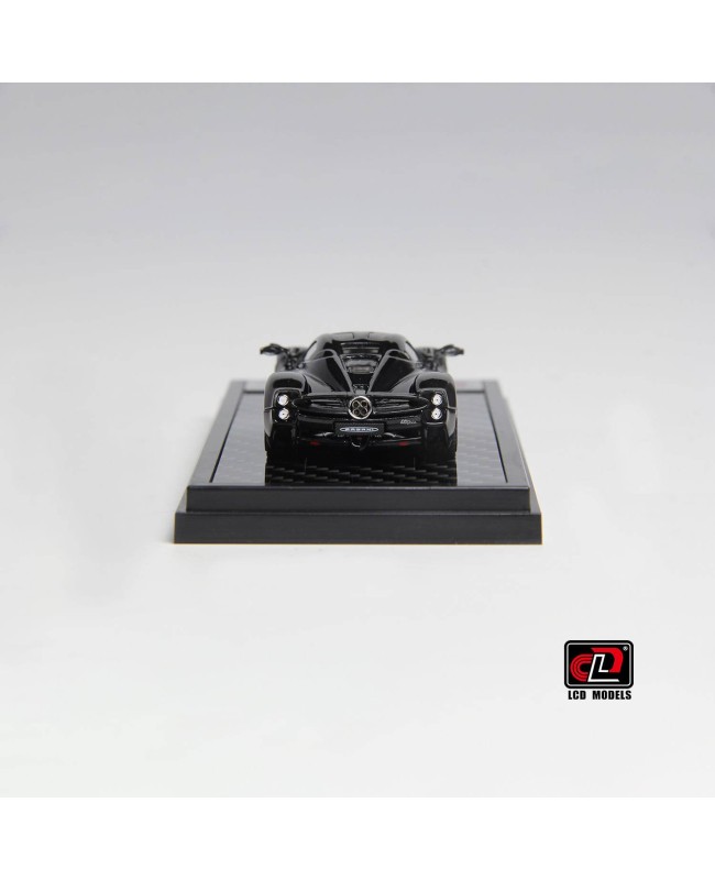(預訂 Pre-order) LCD 1:64  Pagani Utopia (Diecast car model) Black carbon Beige interior