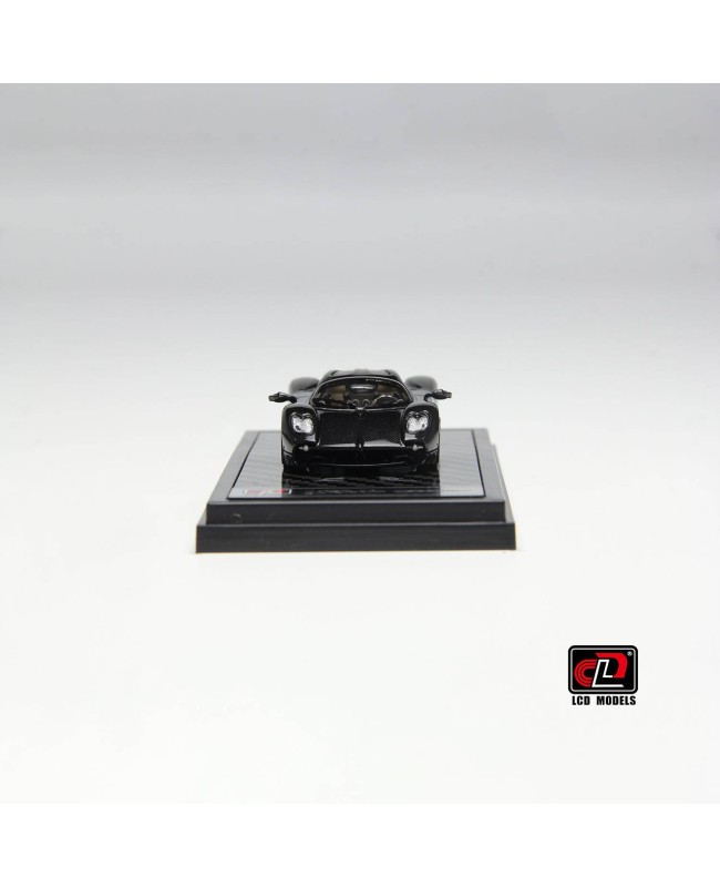 (預訂 Pre-order) LCD 1:64  Pagani Utopia (Diecast car model) Black carbon Beige interior