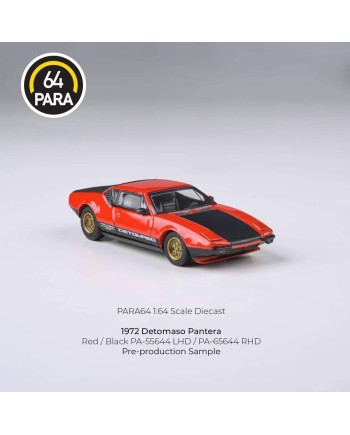 (預訂 Pre-order) PARA64 1/64 PA-65644 1972 De Tomaso Pantera Red / Black - Lights down RHD (Diecast car model)
