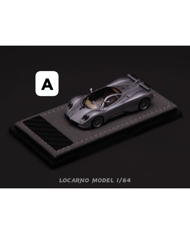 (預訂 Pre-order) Locarno Model 1/64 Pagani Zonda S (Resin car model) LM64001A: Geneva Silver (限量399台)