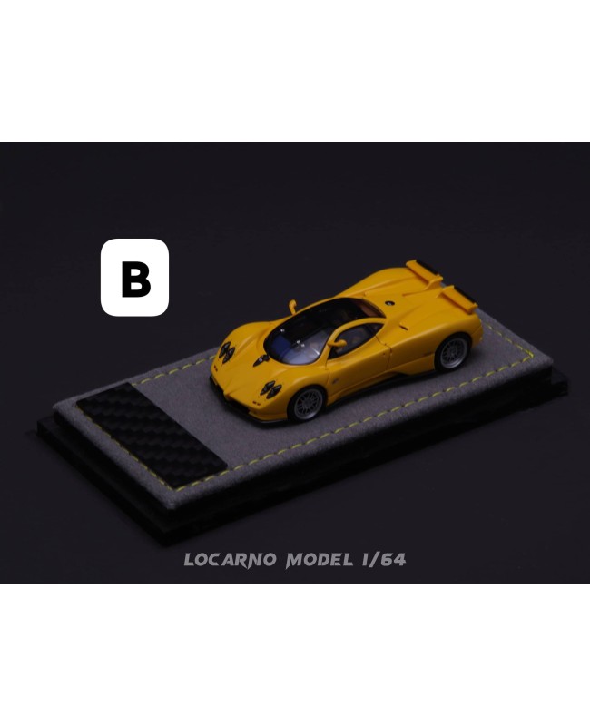 (預訂 Pre-order) Locarno Model 1/64 Pagani Zonda S (Resin car model) LM64001B: Dana Yellow Giallo Modena (限量299台)