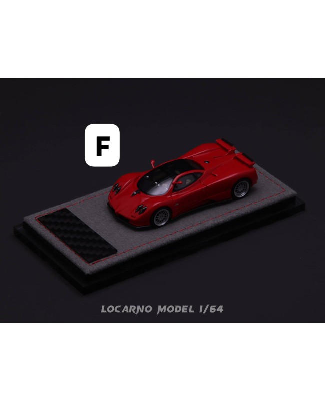 (預訂 Pre-order) Locarno Model 1/64 Pagani Zonda S (Resin car model) LM64001F: Monza Rosso (限量299台)