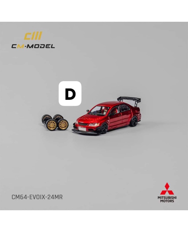 (預訂 Pre-order) CM Model 1/64 CM64-EVOIX-24MR  1/64 Mitsubishi Lancer Evoix Metallic red (Diecast car model)