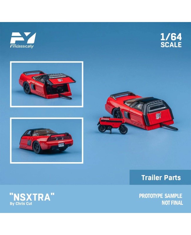 (預訂 Pre-order) Finclassically 1/64  NSX TRA Red carbon fiber head cover set (Diecast car model) 限量300台