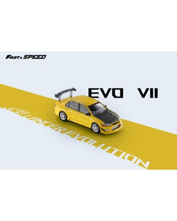 (預訂 Pre-order) Fast Speed FS 1:64 Lancer Evolution EVO VII Mk7 C-West (Diecast car model) 限量999台 Carbon Hood Yellow