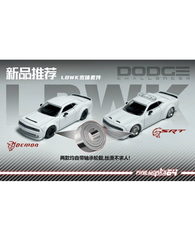 (預訂 Pre-order) Fine works64 1/64 Dodge Hellcat (限量999台) (Diecast car model) Silver