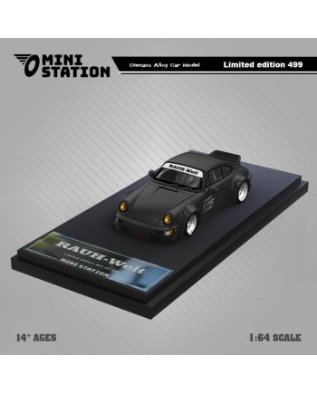 (預訂 Pre-order) Mini Station 1:64 RWB 964 Ducktail SAMURAI (Diecast car model) 限量499台 Matte black 普通版