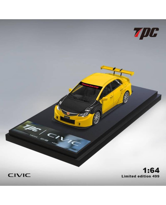 (預訂 Pre-order) TPC 1/64 Honda Civic FD2 Yellow Carbon Cover (Diecast car model) 限量499台 Yellow Carbon Cover 普通版