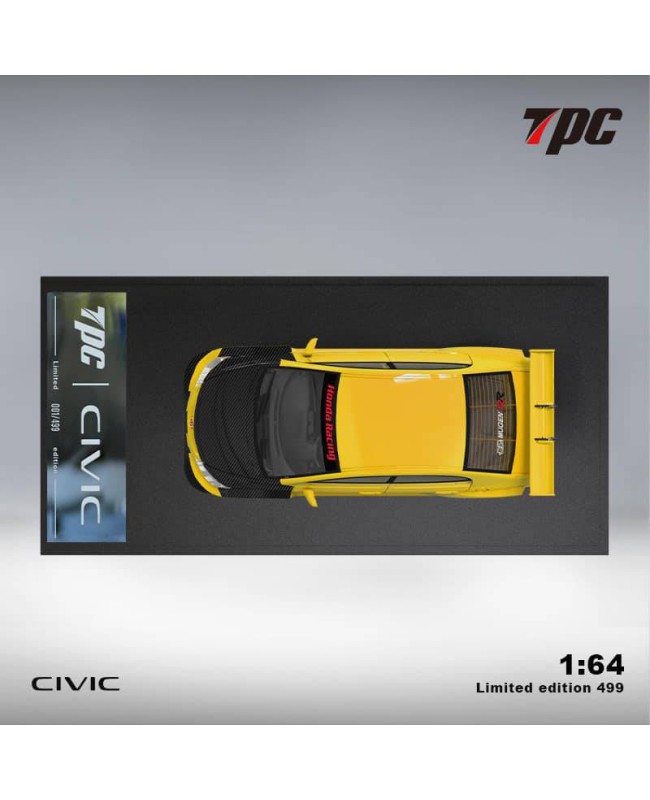 (預訂 Pre-order) TPC 1/64 Honda Civic FD2 Yellow Carbon Cover (Diecast car model) 限量499台 Yellow Carbon Cover 普通版